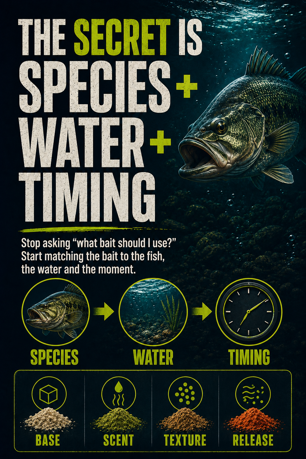The secret is species plus water plus timing. Base, scent, texture and release.