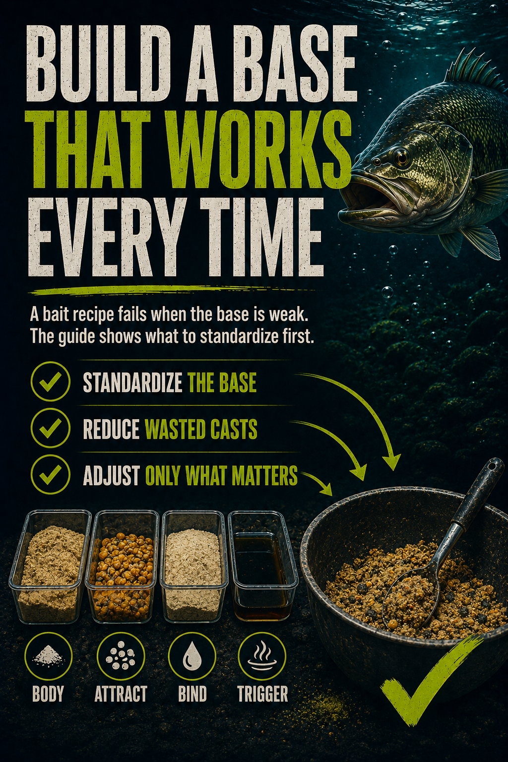 Build a base that works every time. Standardize the base and adjust what matters.